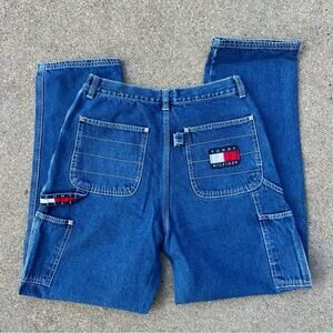 Vintage Y2K, Tommy Hilfiger wide leg baggy carpenter jeans Youth Boys Size 20